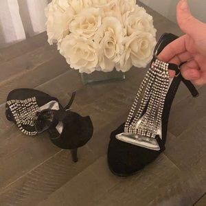 Brand new sexy black rhinestone heels